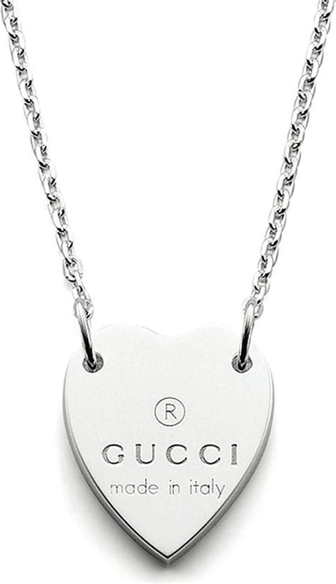 gucci trademark heart necklace.